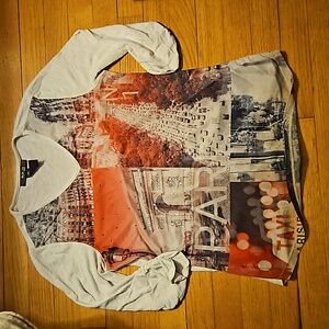 Style & Co Paris Vneck 3/4 Rauched Sleeve Knit Top Petite M